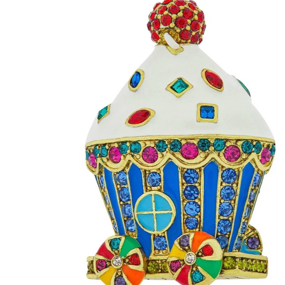 HEIDI DAUS®"Holiday Express" Crystal & Enamel Holiday Cupcake Pin - Picture 4 of 11